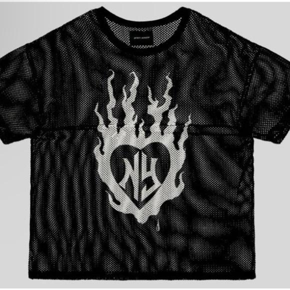 New Hearts on fire mesh tunic, size XS - Picture 2 of 6